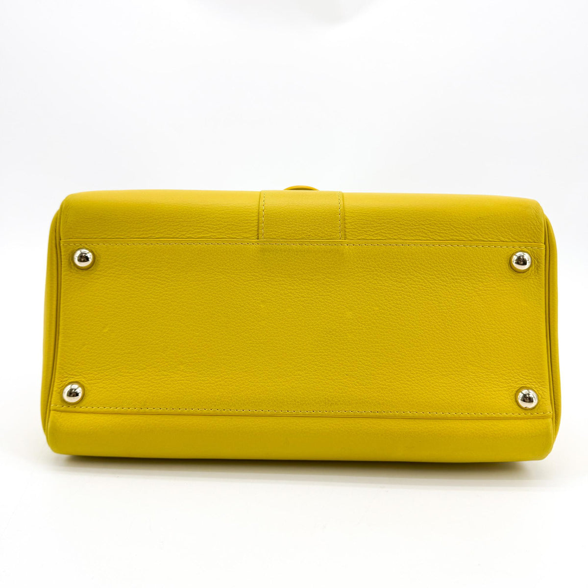 Delvaux Brillant MM Yellow Silver Hardware