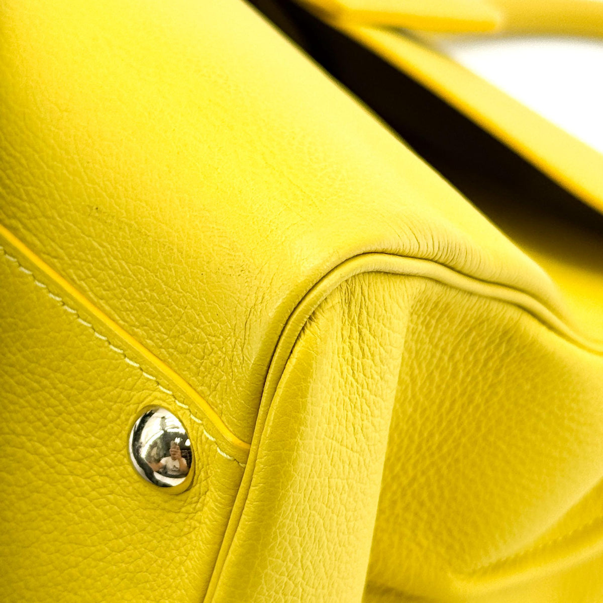 Delvaux Brillant MM Yellow Silver Hardware