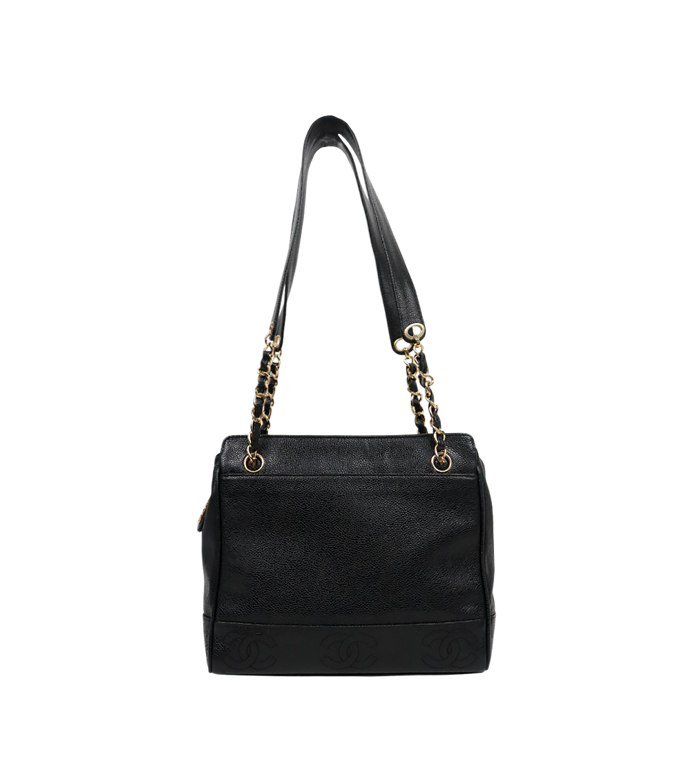 Chanel Black Caviar Triple C Shoulder Bag