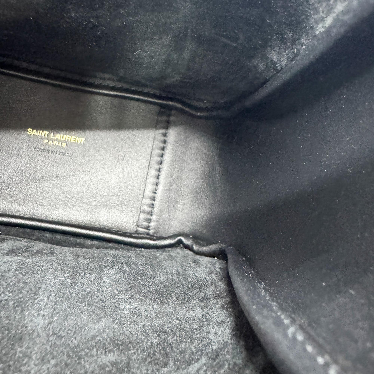 Saint Laurent Le 5 A 7 Mini Hobo Bag Black Gold Hardware