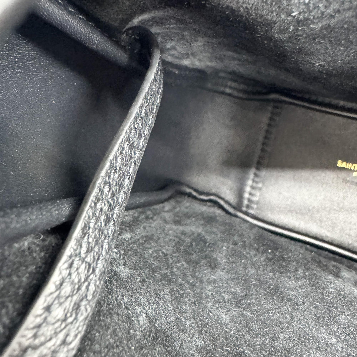 Saint Laurent Le 5 A 7 Mini Hobo Bag Black Gold Hardware