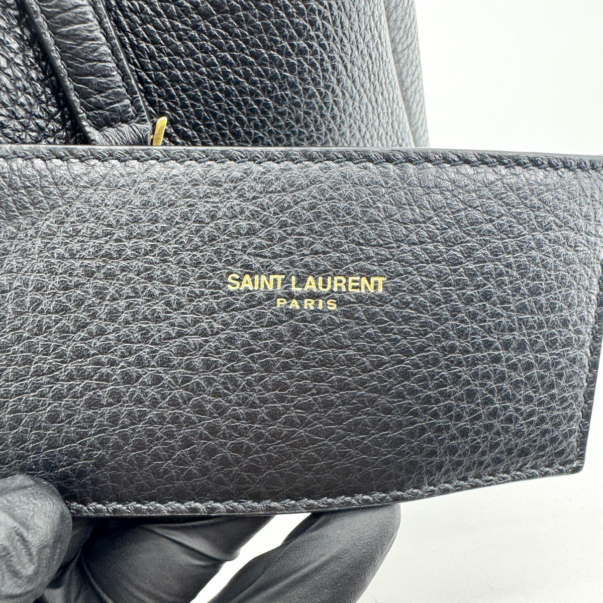Saint Laurent Le 5 A 7 Mini Hobo Bag Black Gold Hardware