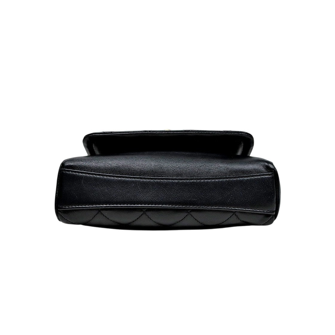 Chanel Black Quilted CC Top-Handle Chain Shoulder Bag