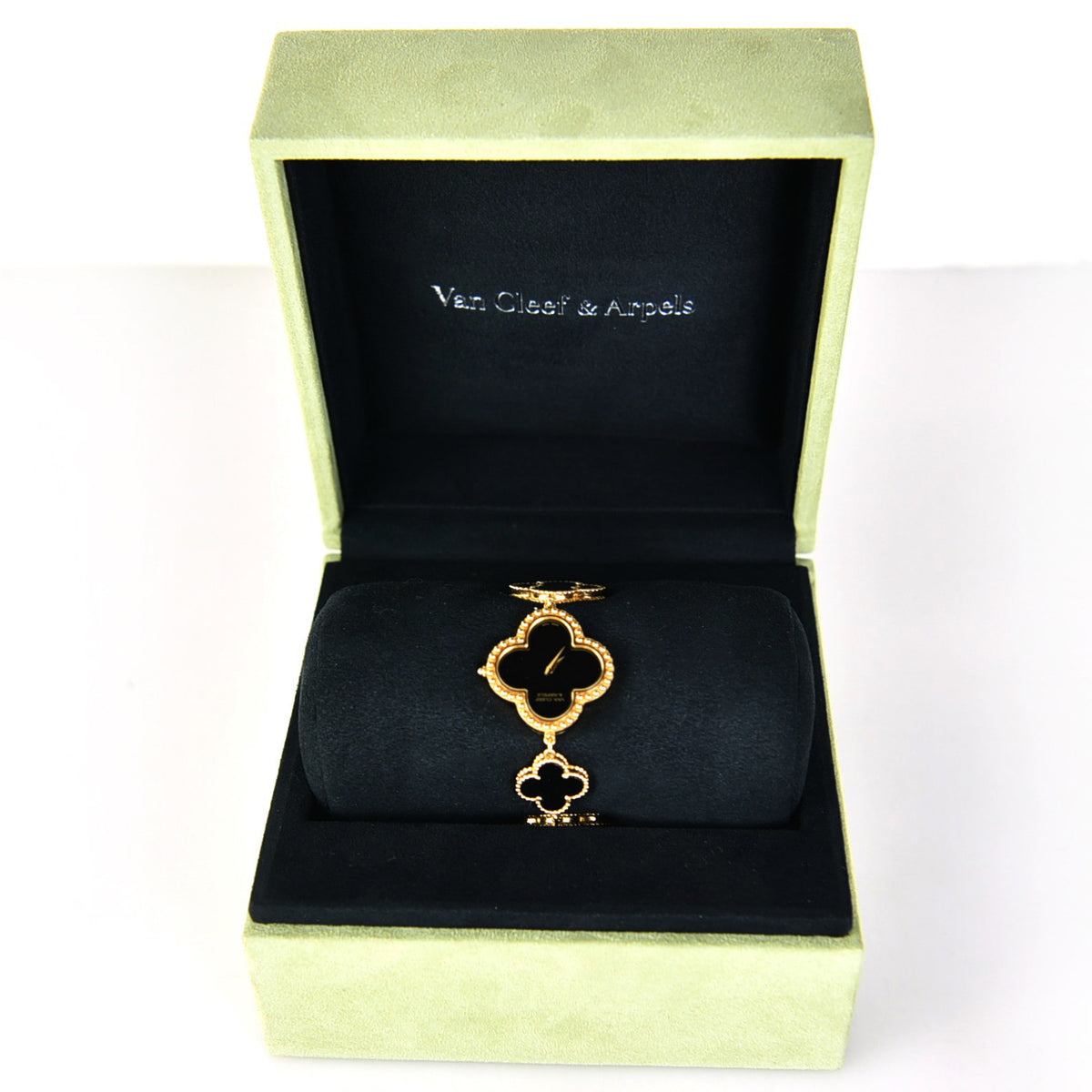 Onyx Alhambra 18K Gold Watch