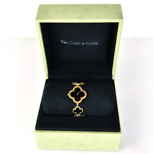 Onyx Alhambra 18K Gold Watch