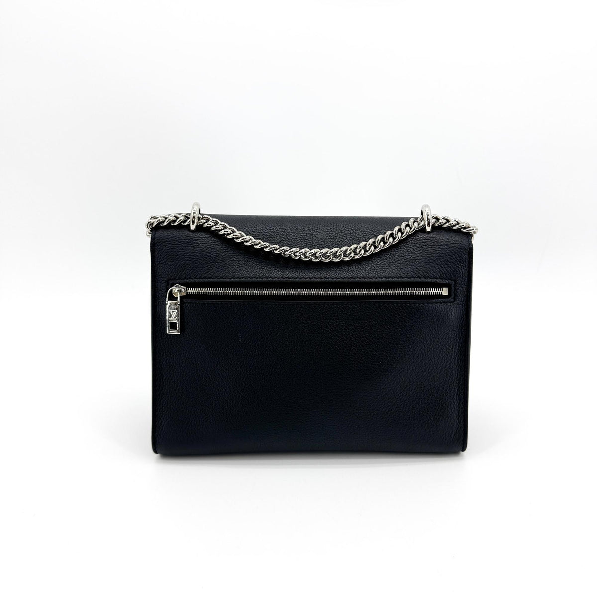 Louis Vuitton My Lock Me BB Chain Shoulder Bag Black Silver Hardware