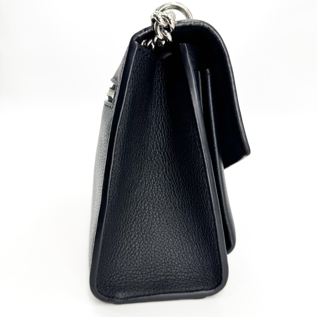 Louis Vuitton My Lock Me BB Chain Shoulder Bag Black Silver Hardware