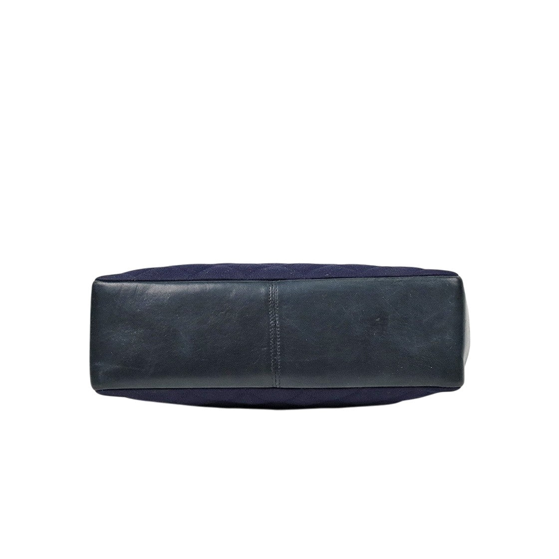 Chanel Navy Fabric Quilted CC Chain Shoulder Bag