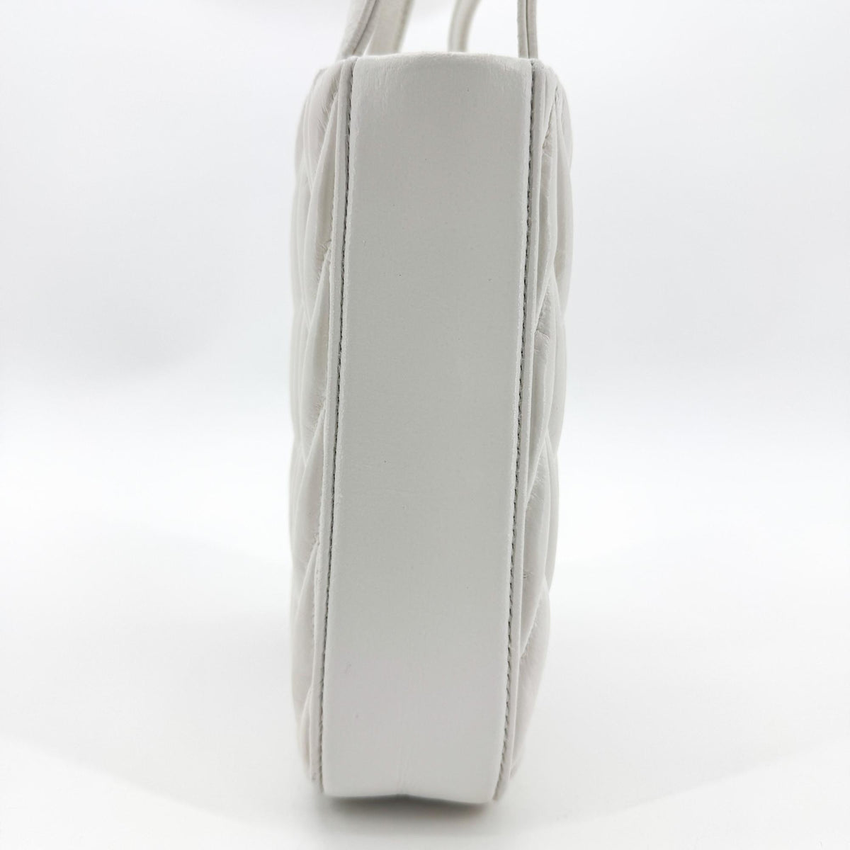 Miu Miu Matelassé Leather Mini Tote Bag White