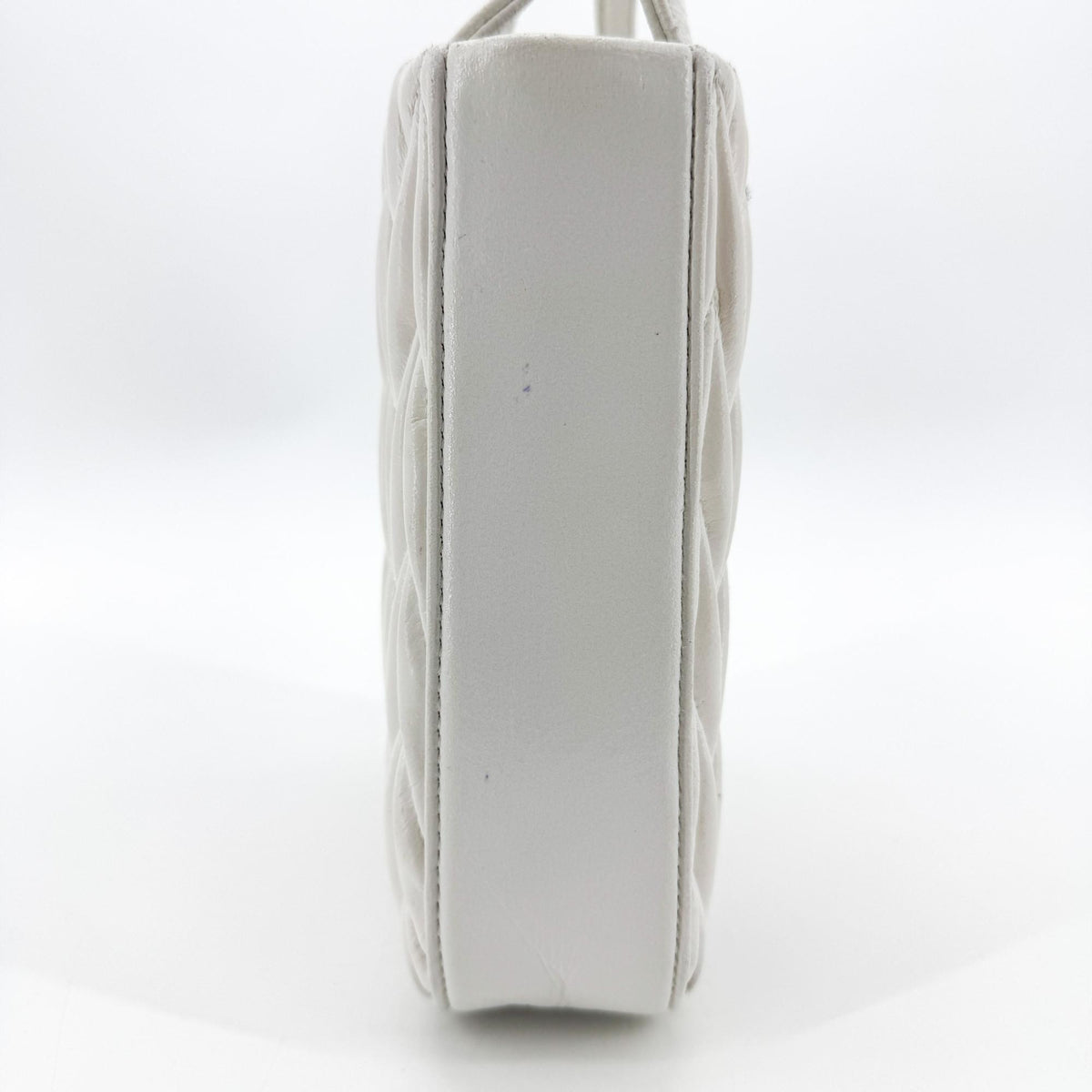 Miu Miu Matelassé Leather Mini Tote Bag White