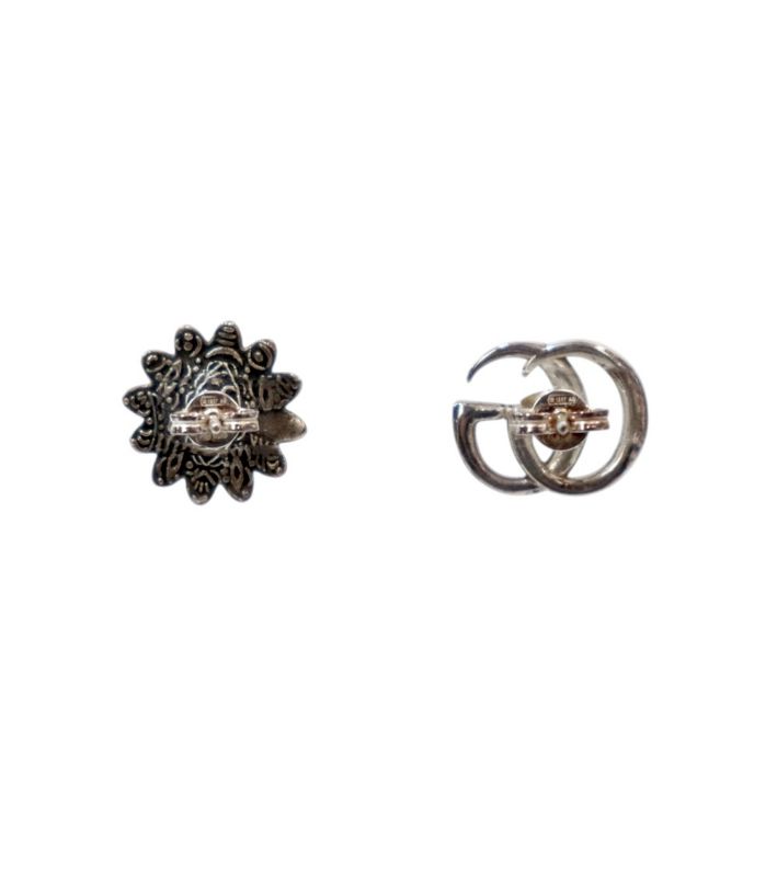 Gucci Double G Flower Silver Earrings