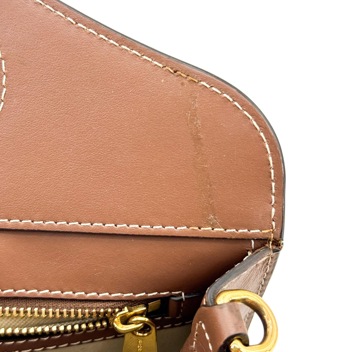 Burberry Mini Leather Pocket Bag Malt Brown