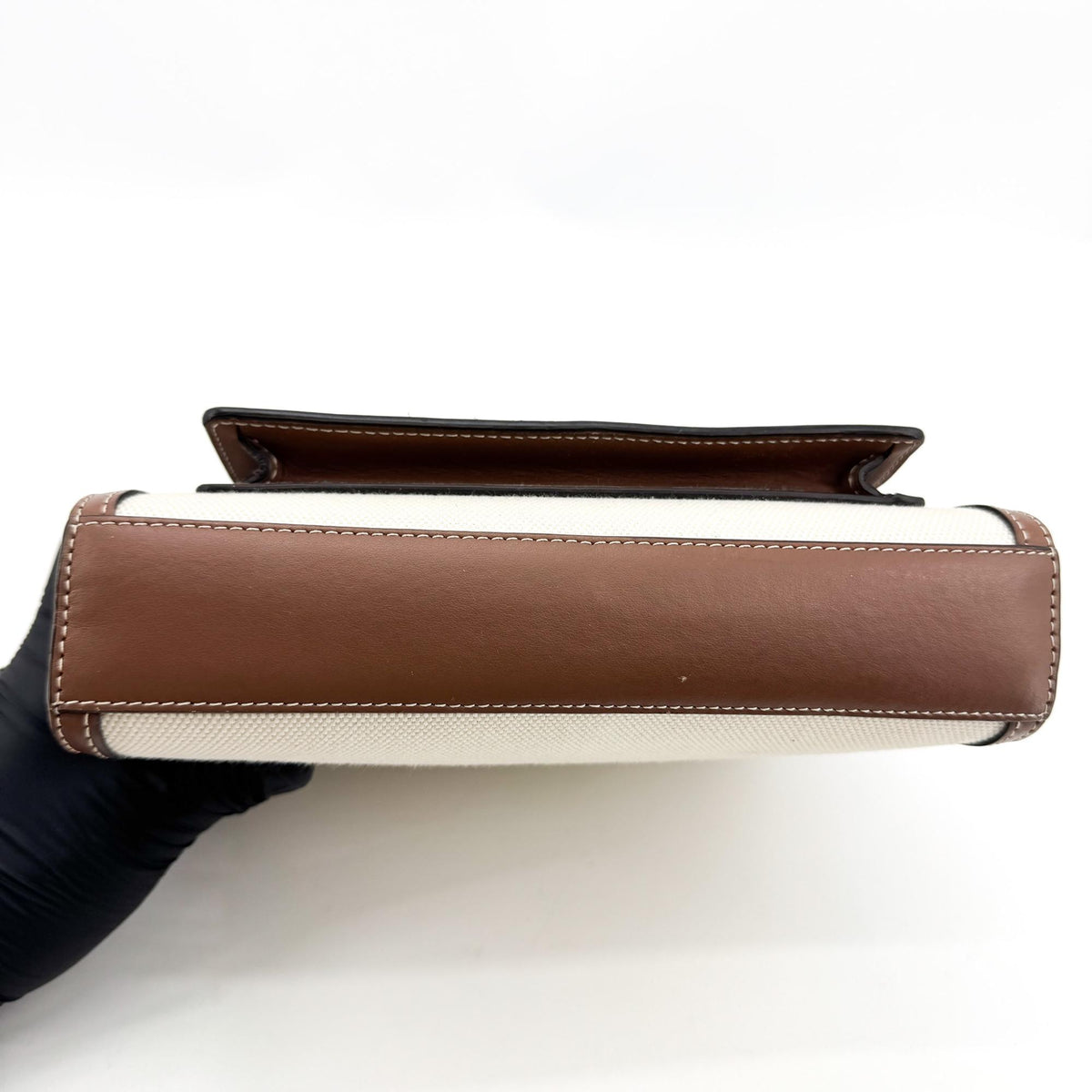 Burberry Mini Leather Pocket Bag Malt Brown
