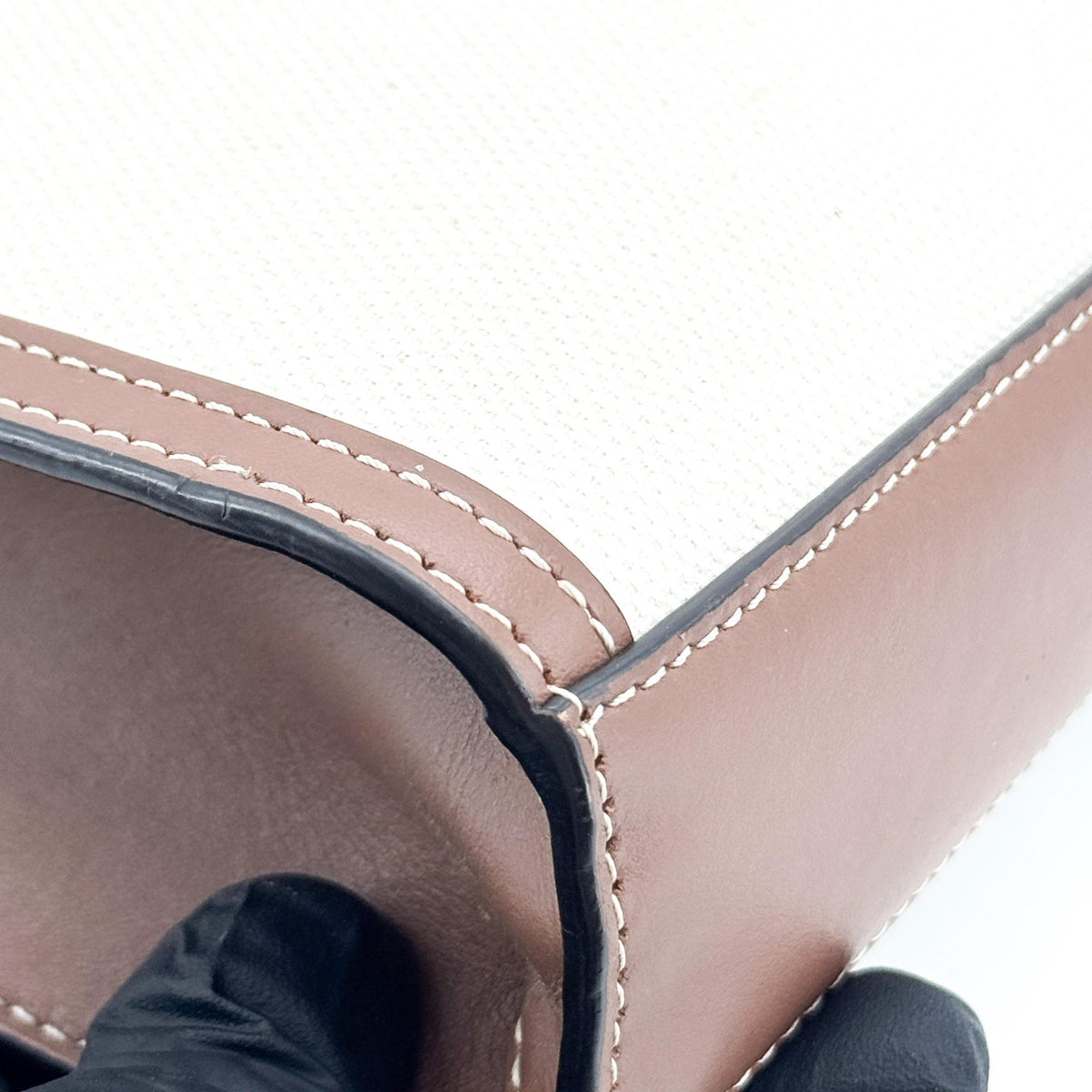 Burberry Mini Leather Pocket Bag Malt Brown