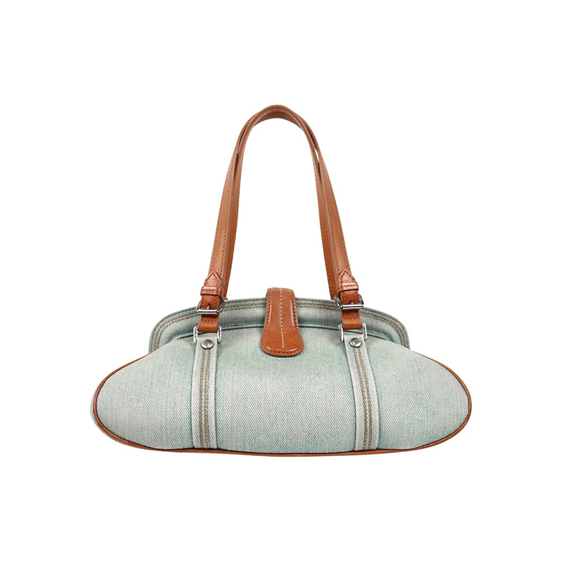 Dior Denim Flower "D" Logo Shoulder Bag