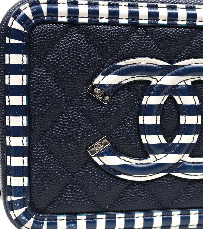 Chanel Navy Cosmetic Mini Shoulder Bag