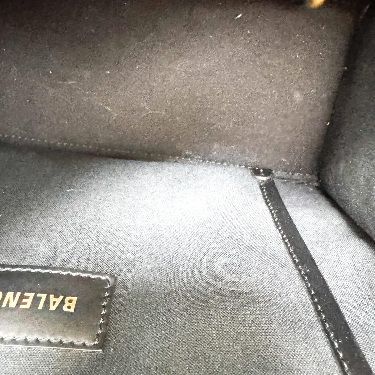 Balenciaga Navy Cabas XS Canvas Tote Bag Natural Black
