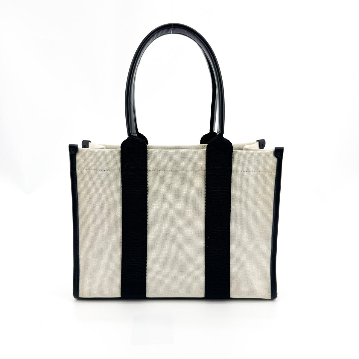 Balenciaga Navy Cabas XS Canvas Tote Bag Natural Black