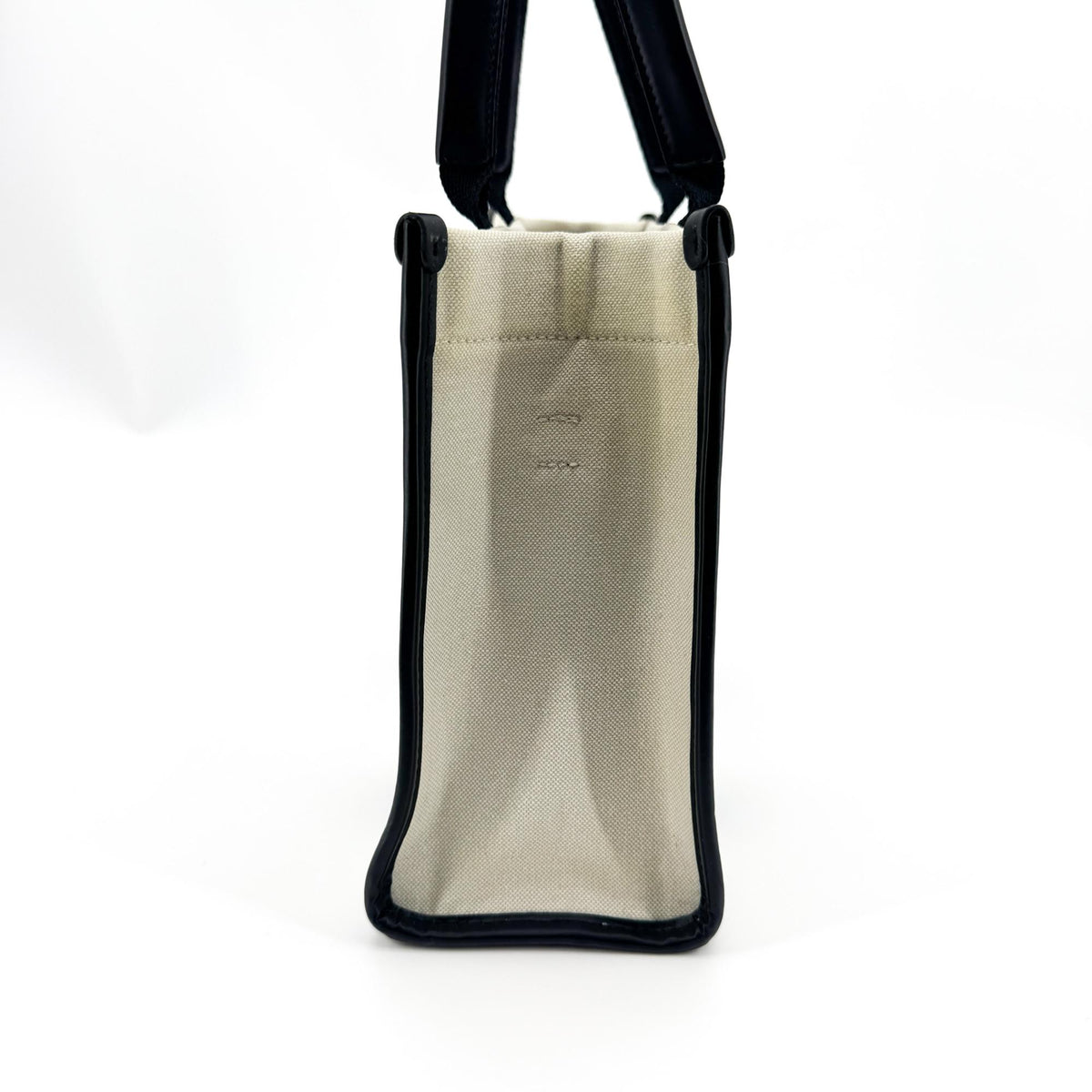 Balenciaga Navy Cabas XS Canvas Tote Bag Natural Black
