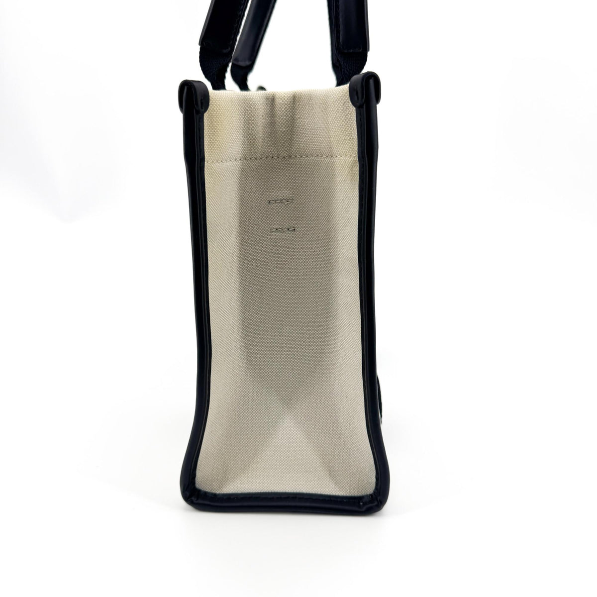 Balenciaga Navy Cabas XS Canvas Tote Bag Natural Black