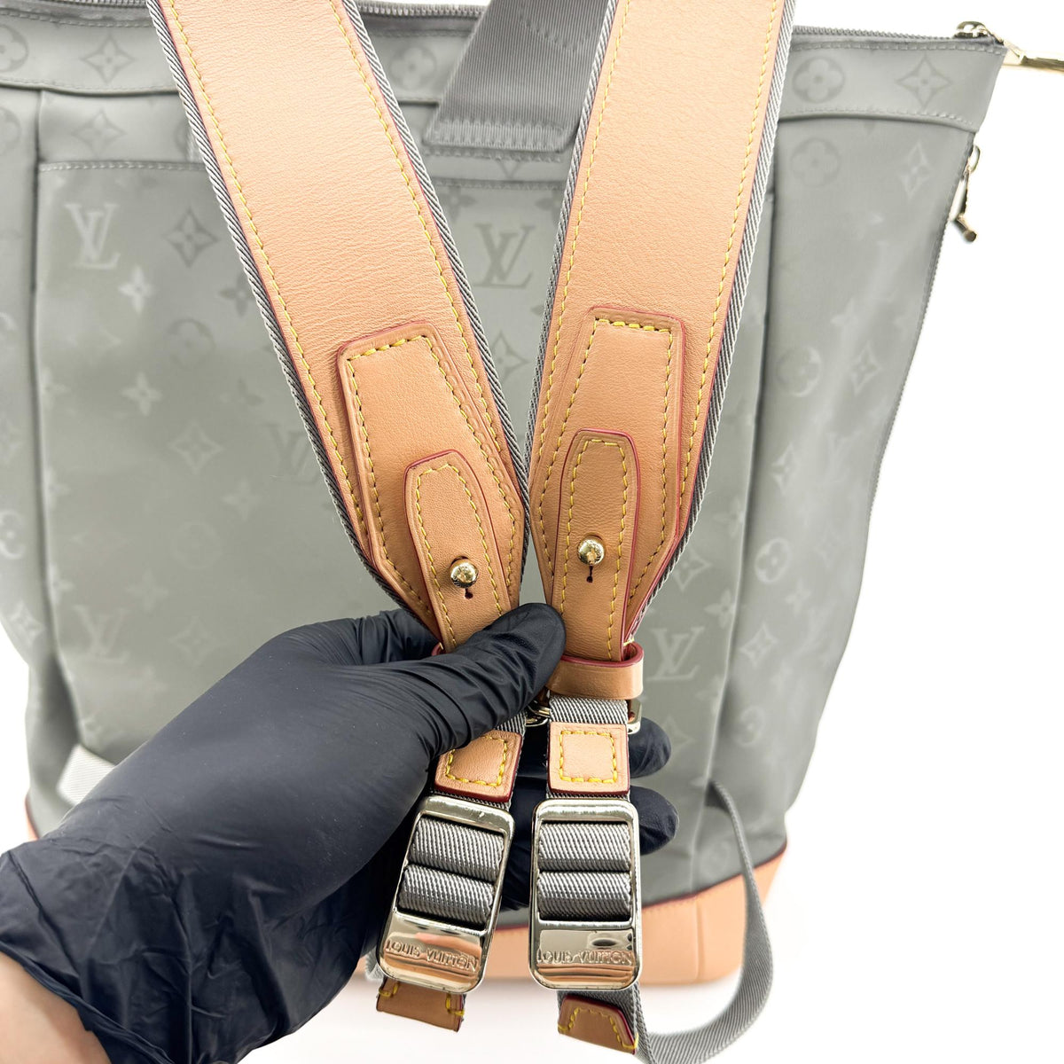 Louis Vuitton Monogram Titanium Zipper Tote and Backpack
