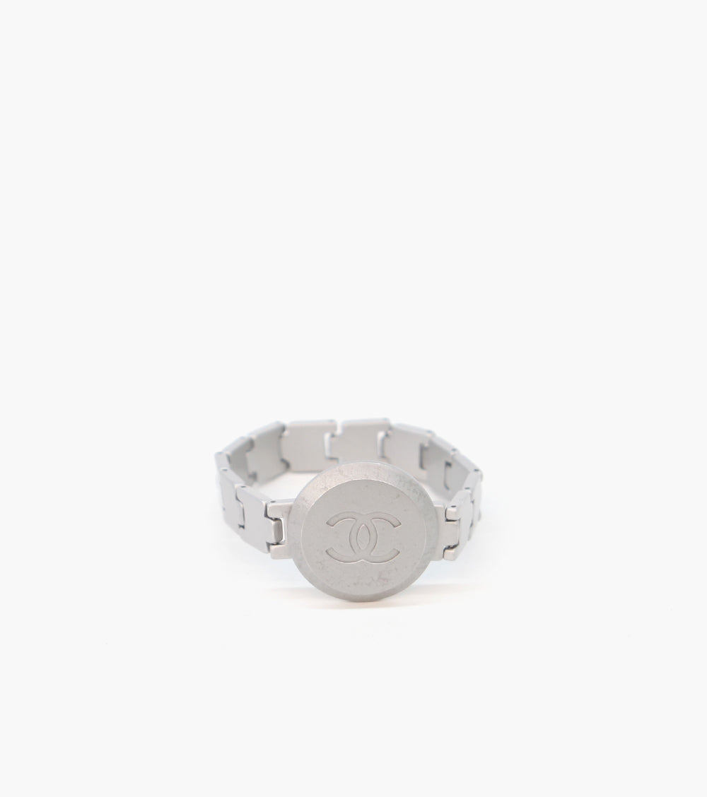 Chanel Cocomark Belt Silver Bracelet