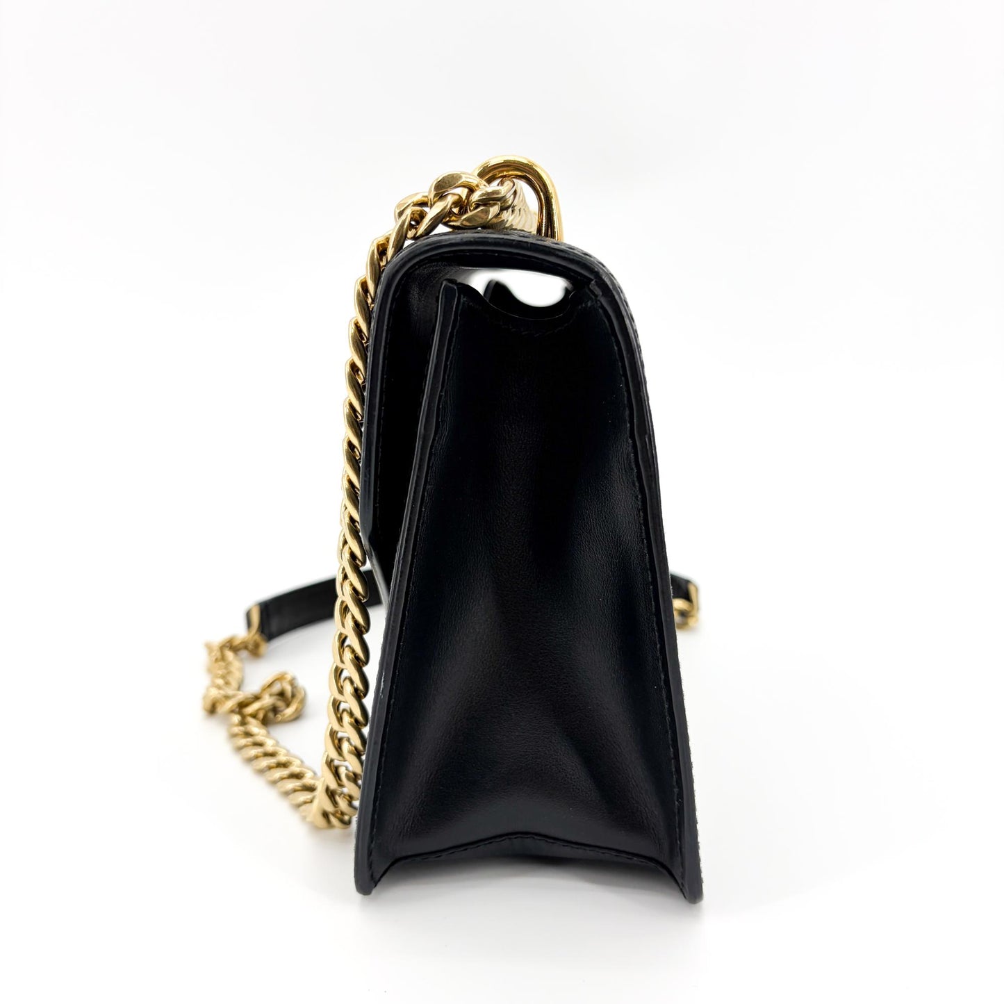 Prada Saffiano Chain Shoulder Bag Black