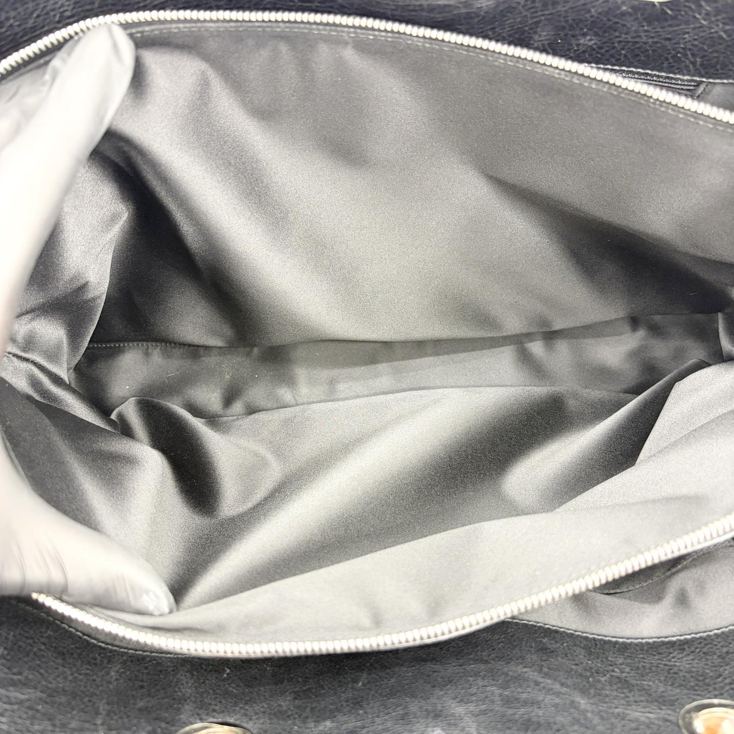 Chanel On the Road Crumpled Calfskin Tote Bag Black