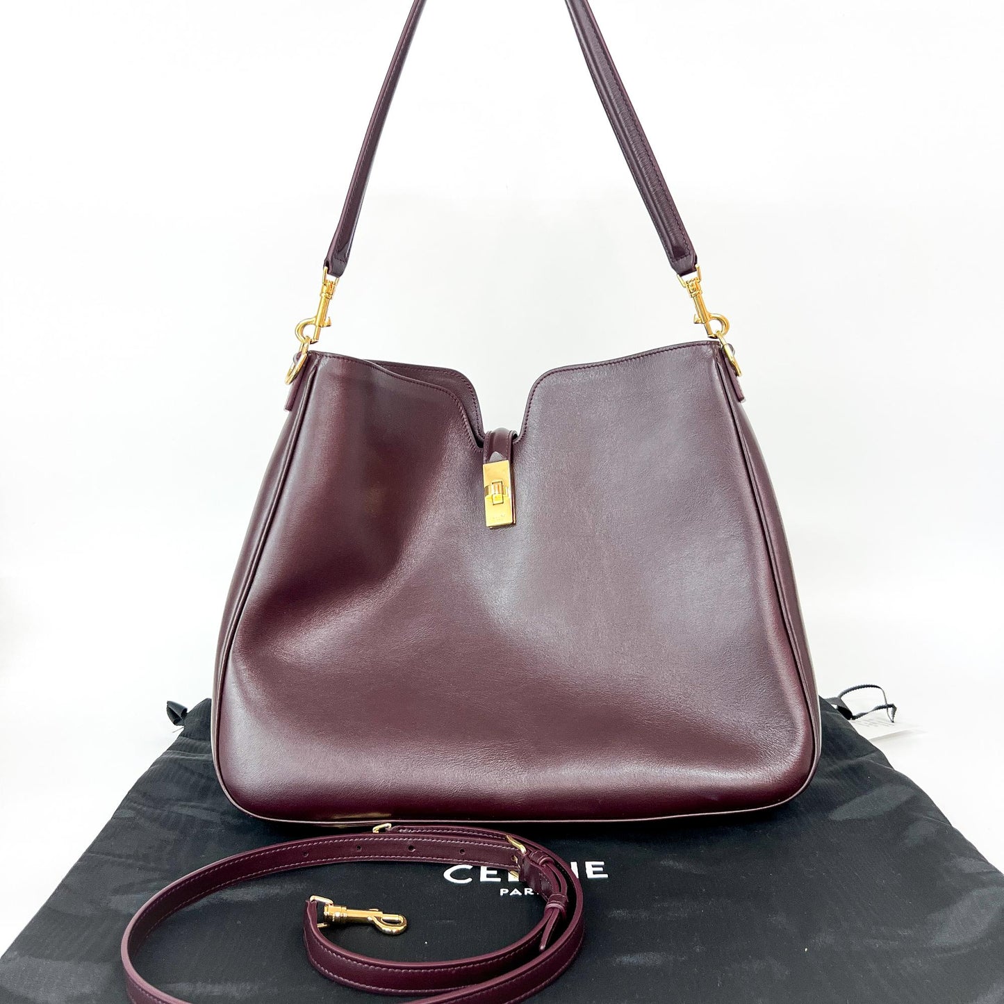 Celine Medium Soft 16 Camille Burgundy