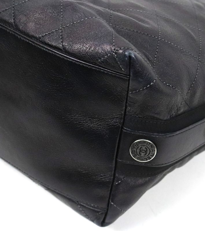 Chanel Black Quilted CC Bucket Bag