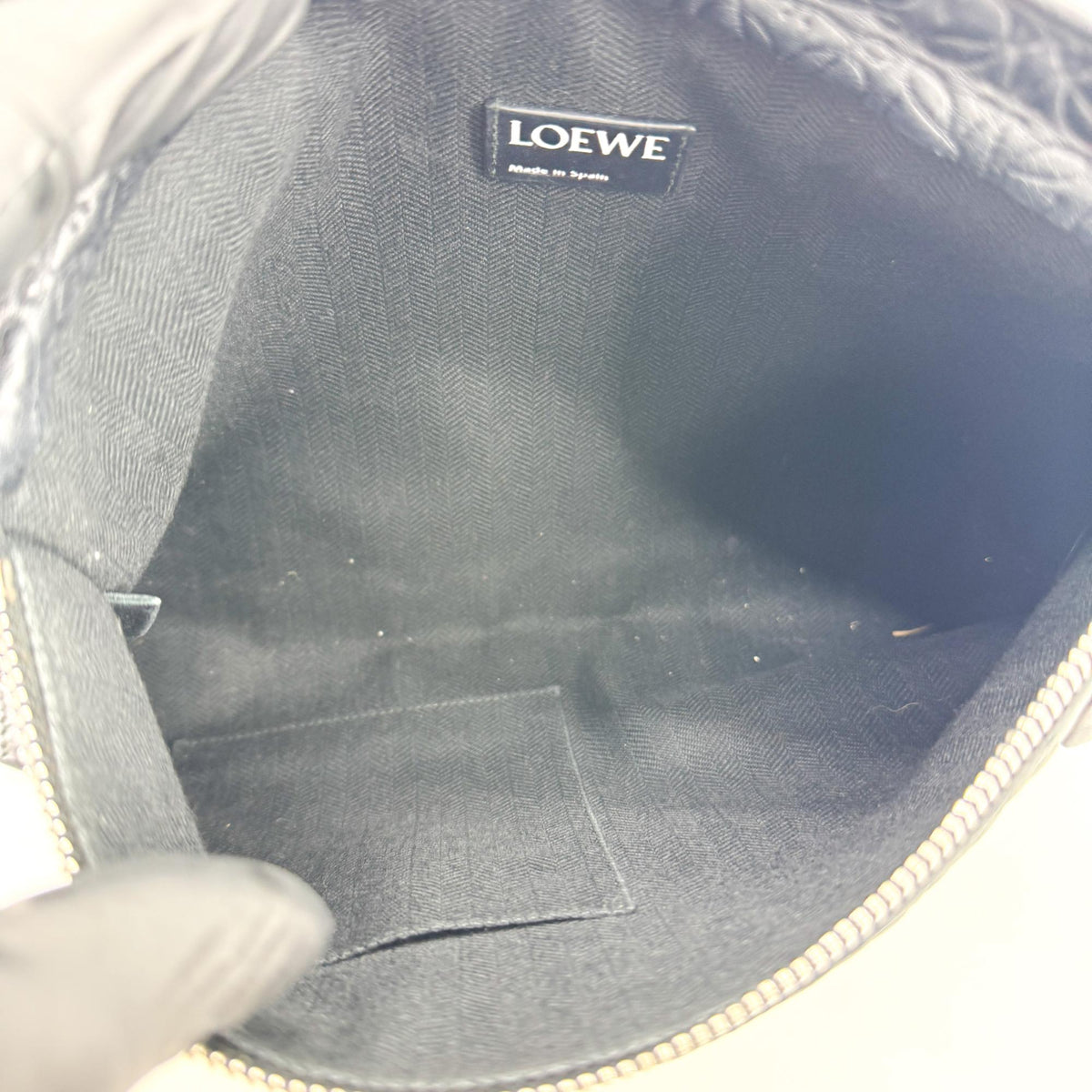 Loewe Tee Clutch Repeat Anagram Black