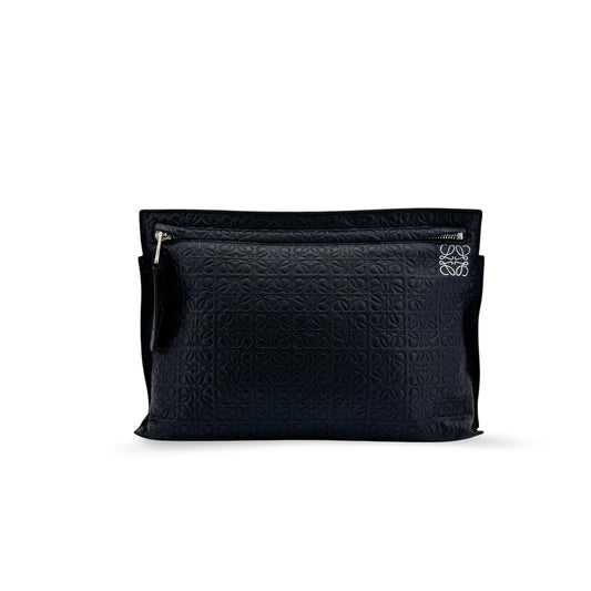 Loewe Tee Clutch Repeat Anagram Black