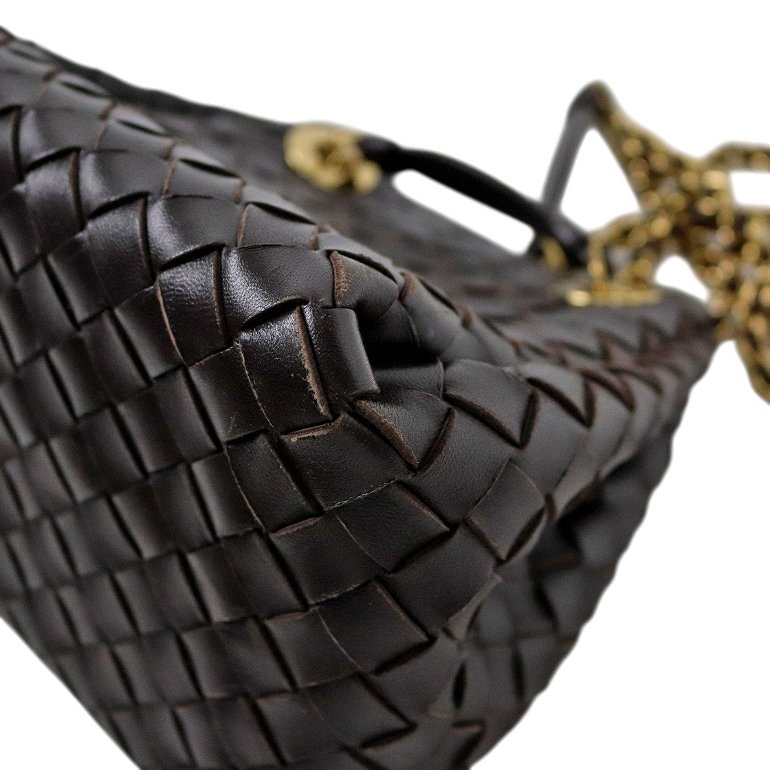 Bottega Veneta Small Brown Leather Parachute Shoulder Bag