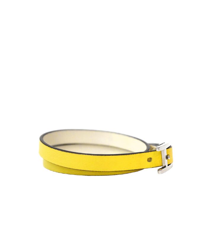 Hermès Yellow Bihafi Double Tour Bracelet