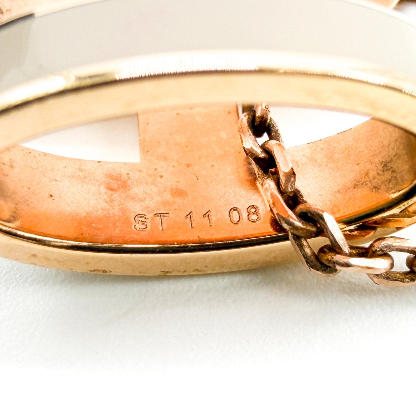 Hermès Pop H Pendant Necklace Marron Glacé Rose Gold