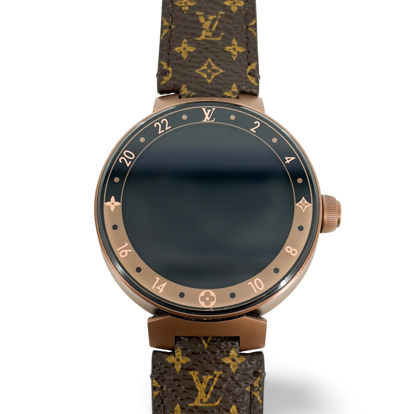 Louis Vuitton Tambour Horizon Matte Brown Monogram Canvas Strap