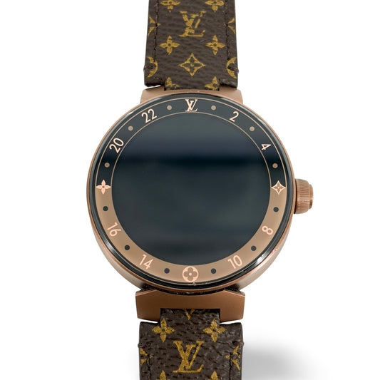 Louis Vuitton Tambour Horizon Matte Brown Monogram Canvas Strap