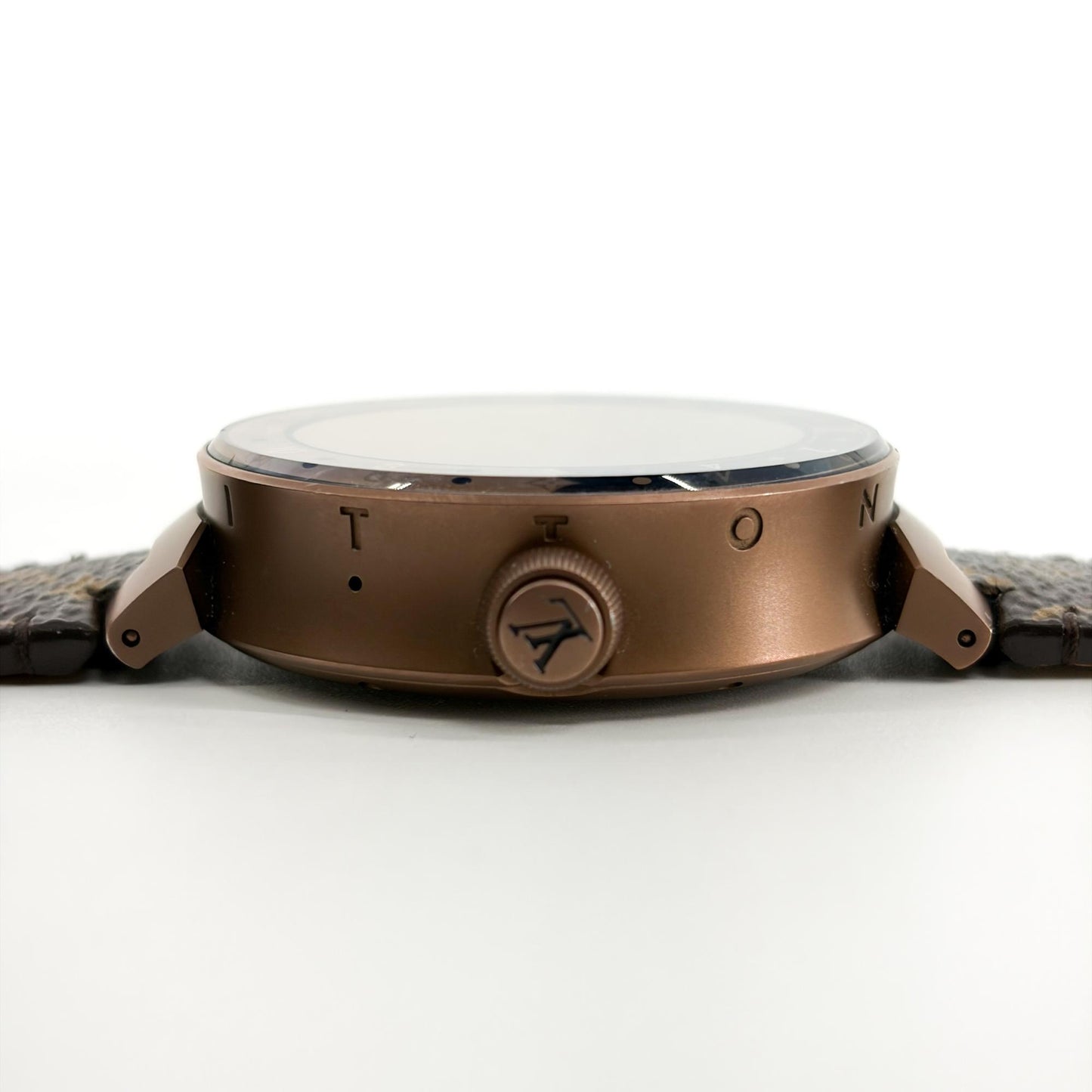 Louis Vuitton Tambour Horizon Matte Brown Monogram Canvas Strap