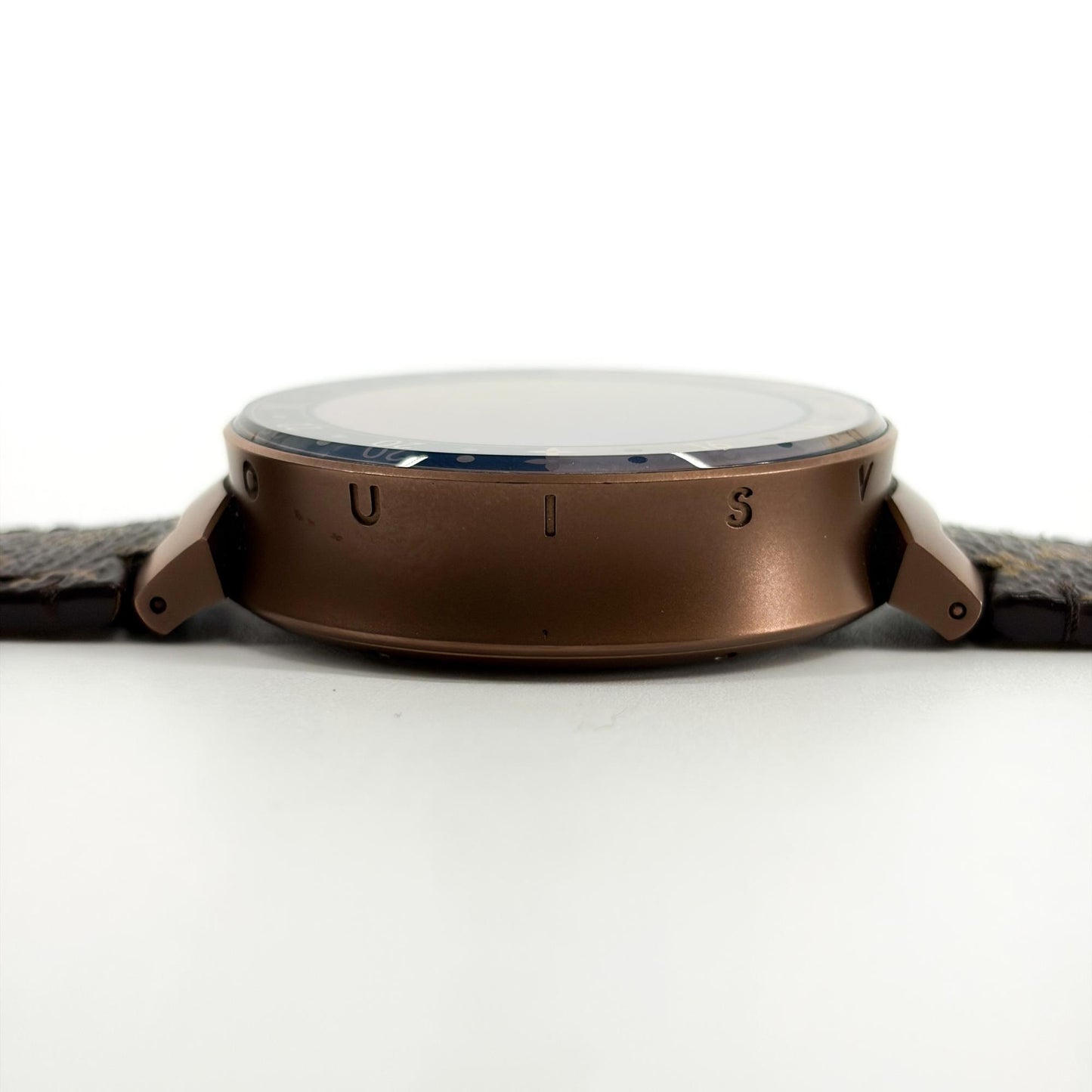 Louis Vuitton Tambour Horizon Matte Brown Monogram Canvas Strap