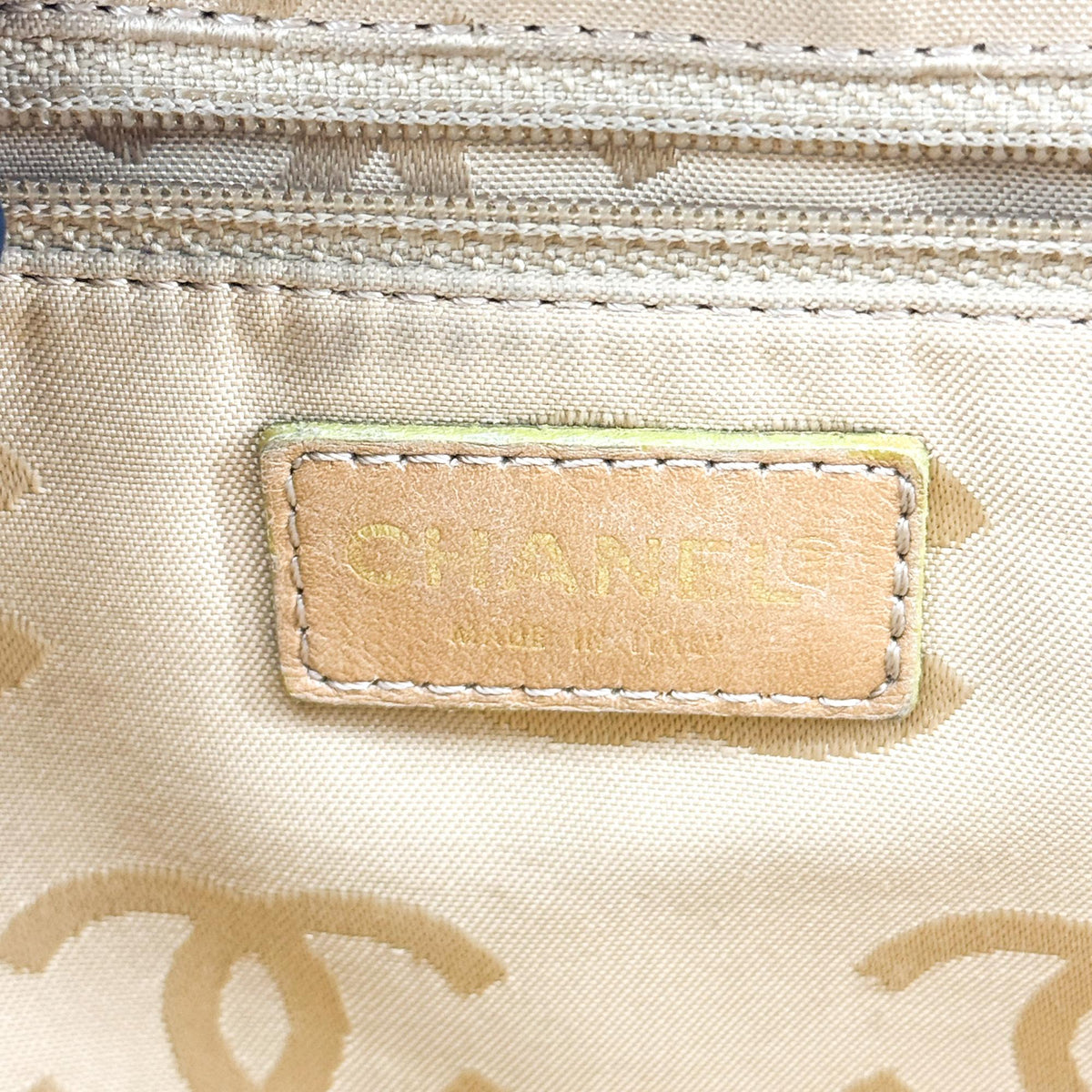 Chanel Wild Stitch Quilted Tote Bag Camel Gold Hardware