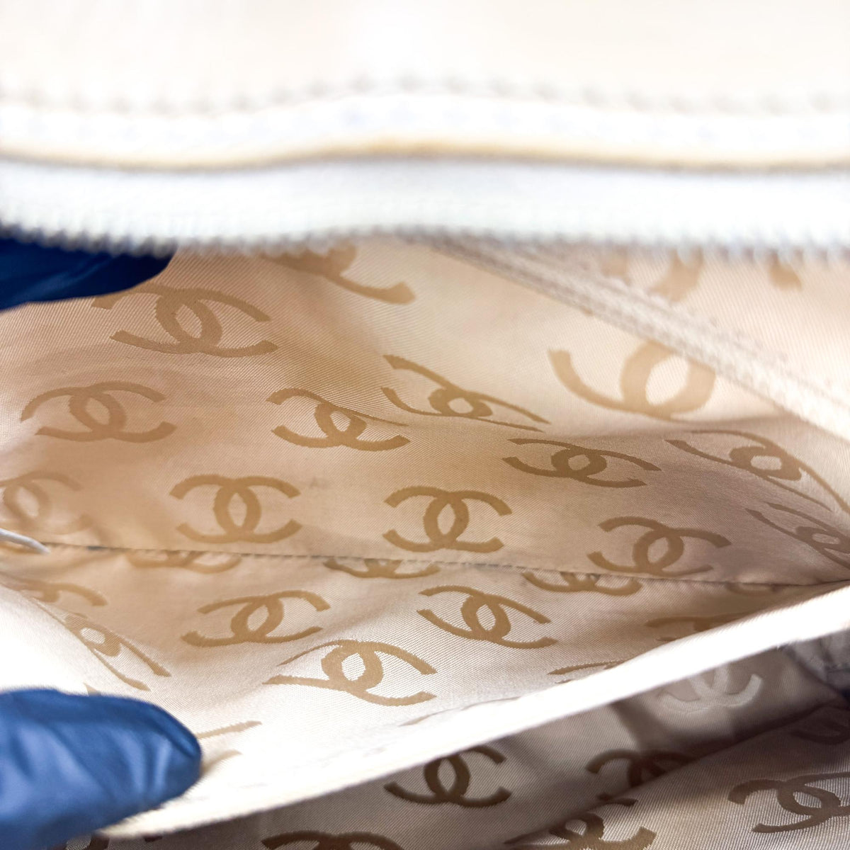 Chanel Wild Stitch Quilted Tote Bag Camel Gold Hardware