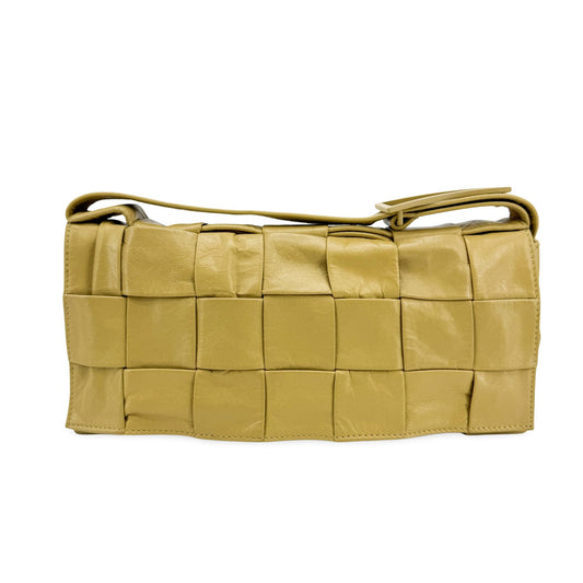 Bottega Veneta Intrecciato Leather Cassette Bag Yellow