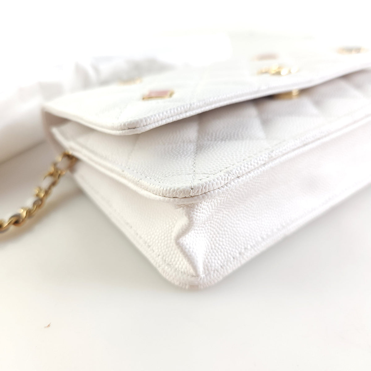 Classic Caviar Casino Charm Chain Wallet Crossbody Bag WOCAP3076