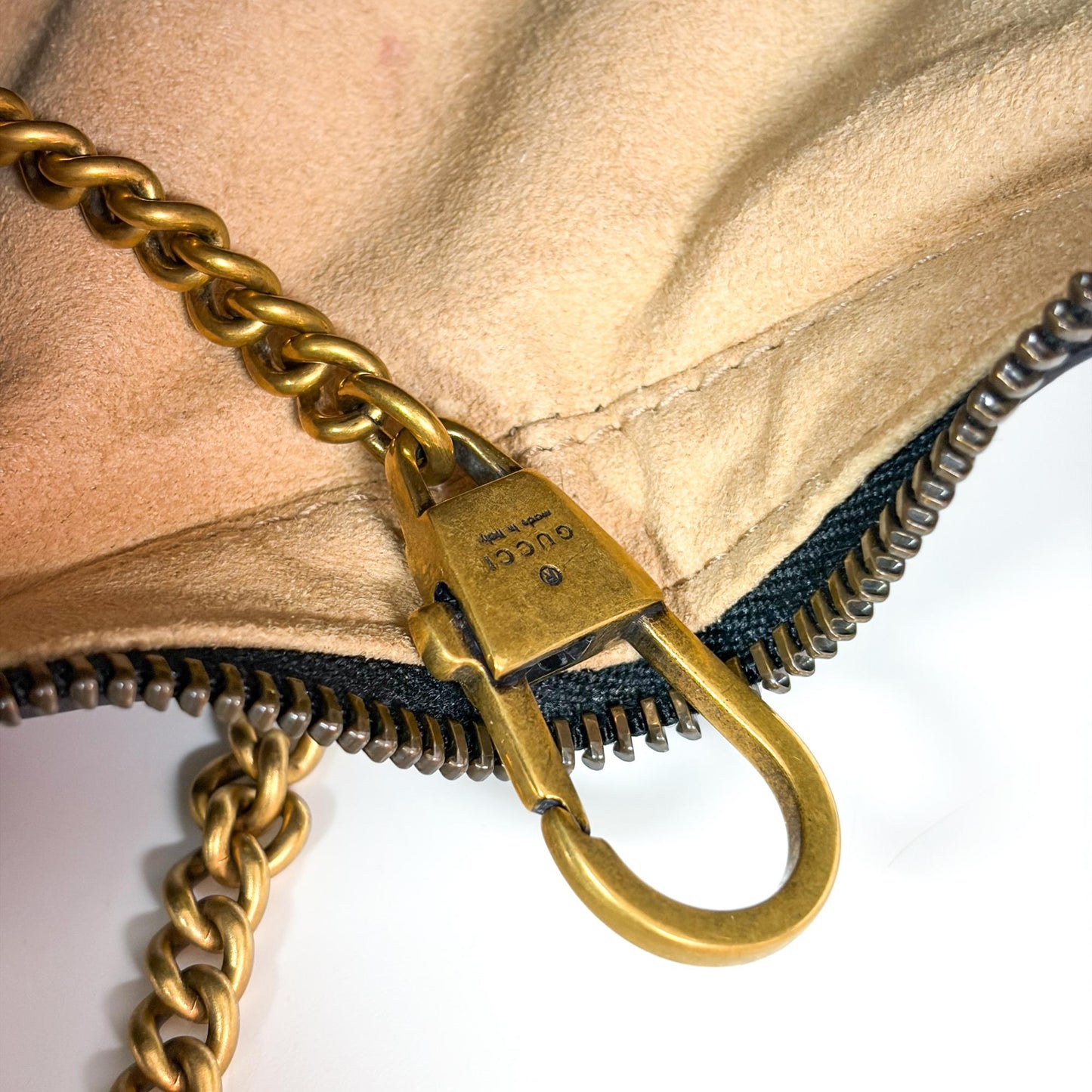 Gucci GG Marmont Half Moon Mini Shoulder Bag Black