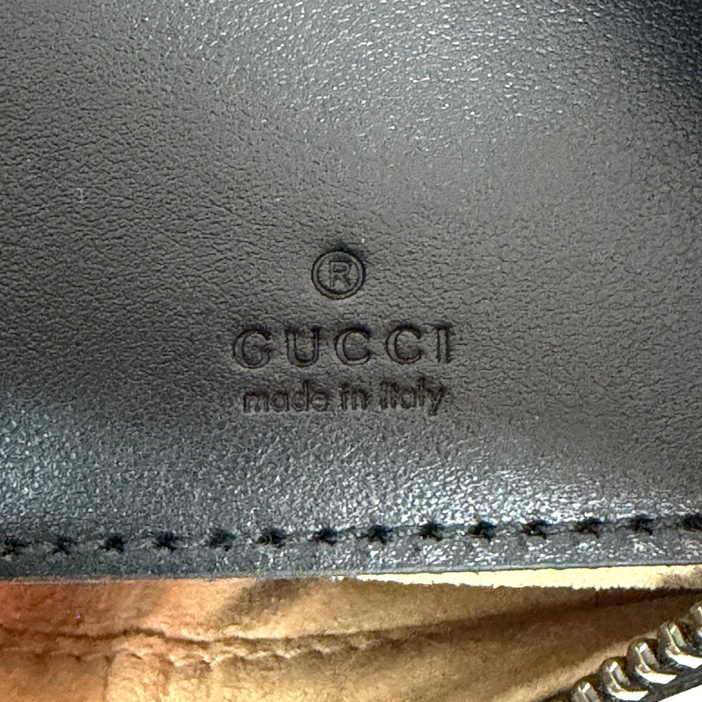Gucci GG Marmont Half Moon Mini Shoulder Bag Black