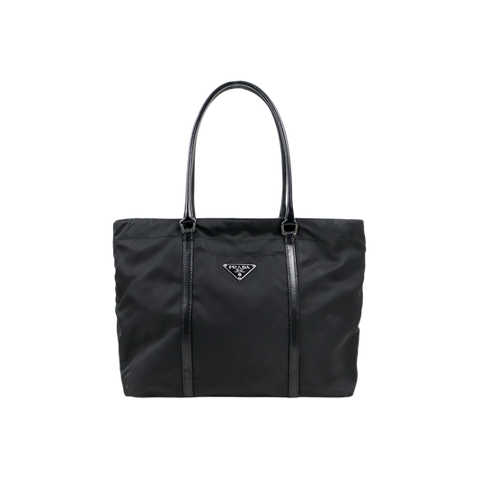 Prada Black Pocono Trimmed Shoulder Bag
