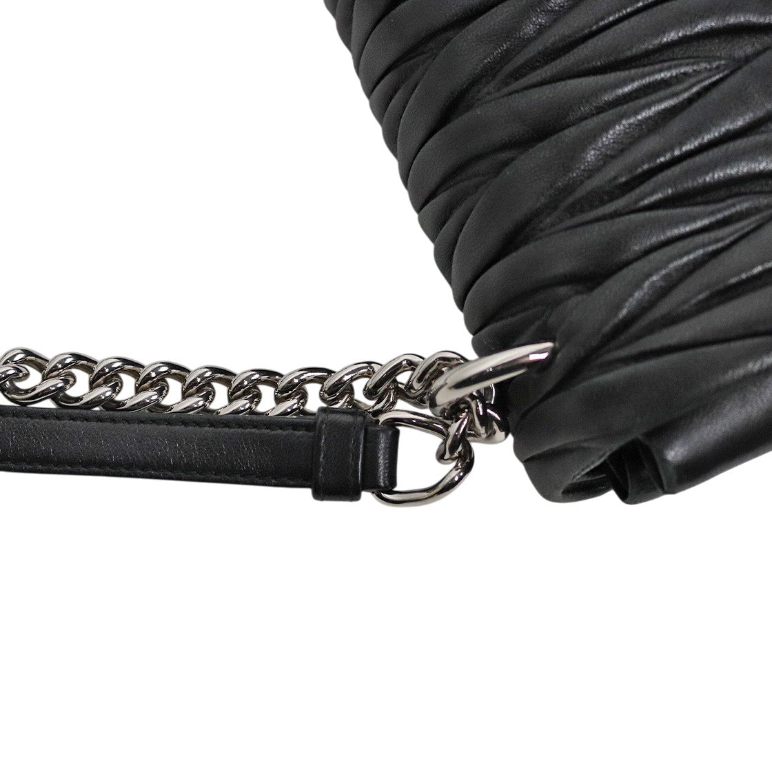 Miu Miu Black Materasse Chain Shoulder Bag