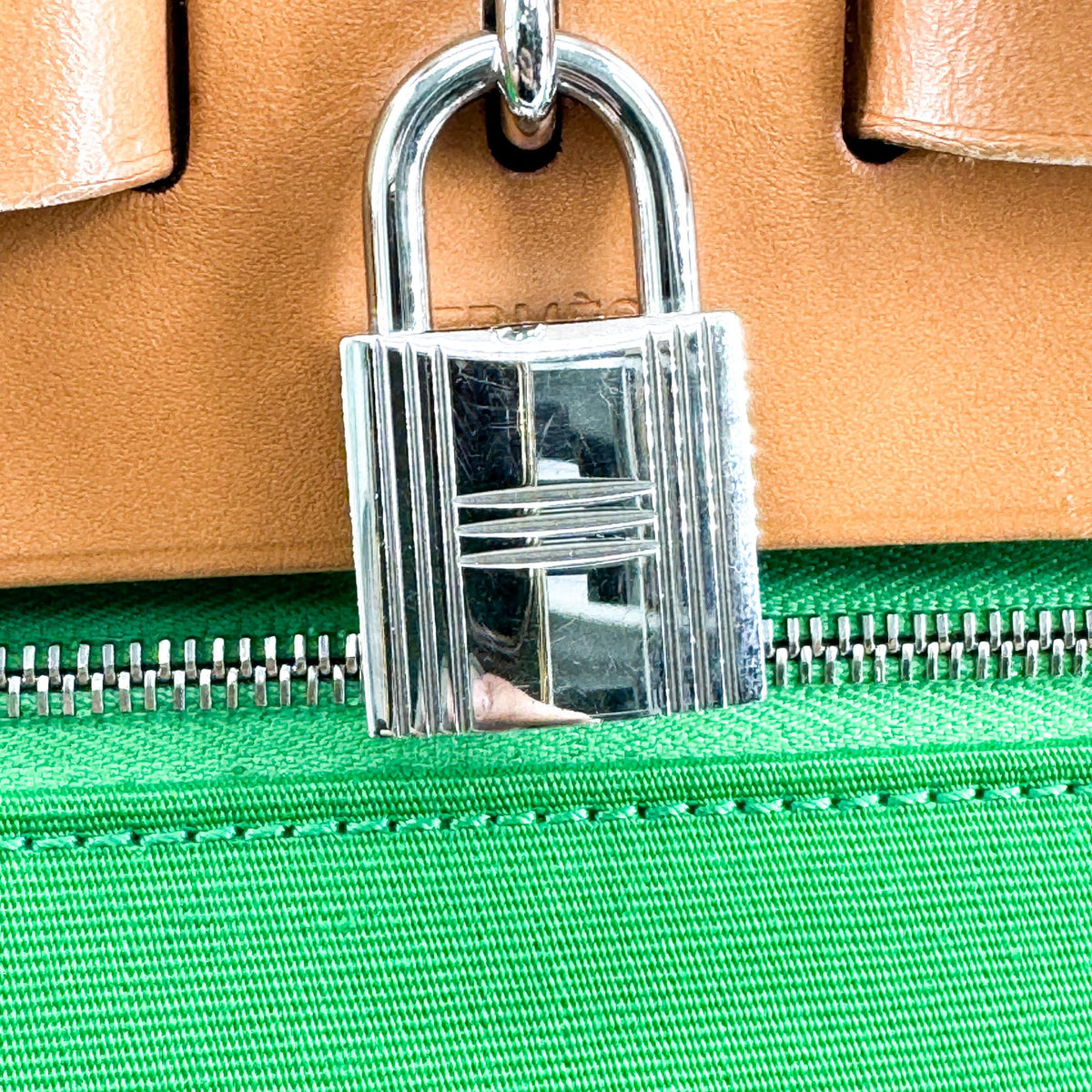 Hermès Herbag 31 Green Natural