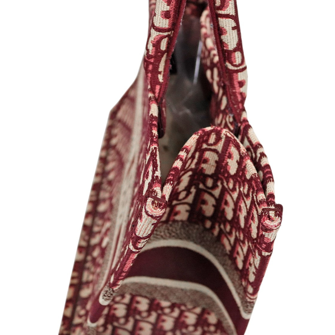 Dior Medium Burgundy Oblique Book Tote Bag