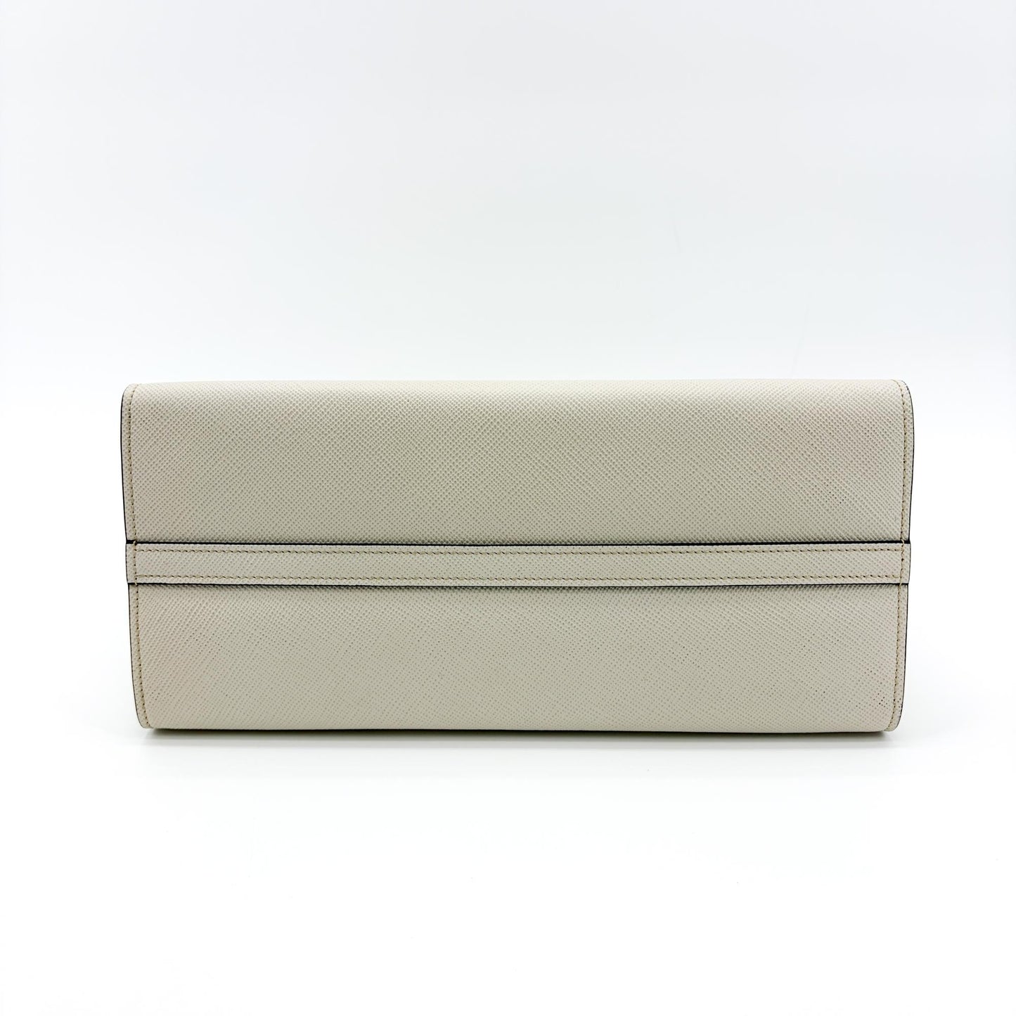 Prada Monochrome Small Saffiano Leather Tote Bag White
